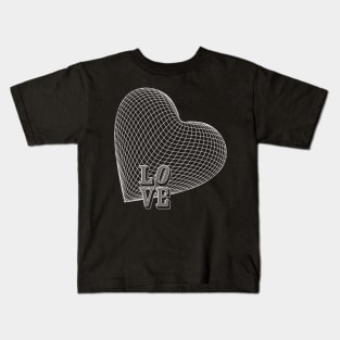 love heart 3d Kids T-Shirt